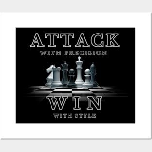 Attacking Chess Posters and Art